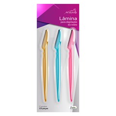 Laminas p/depilacao rosto c/cabo 3pcs