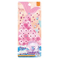 Adesivo strass sereia 20x10cm                cx:360