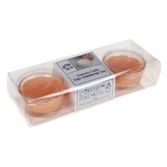 Vela aromatica 2pcs castical vidro 5x3cm     cx:072