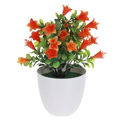 Flor artificial c/vaso plastico 22cm