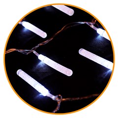 Pisca bolhas de leds branco 30 tubos 220v