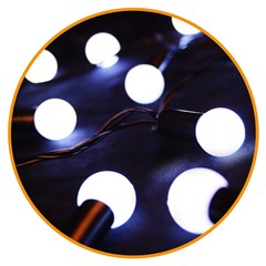 Pisca bolas branco 30 led 5m 220v
