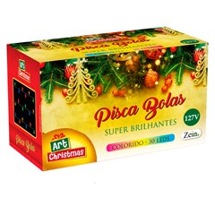 Pisca bolas color 30 leds 5m 127v
