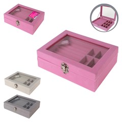 Porta joia c/visor e trava 20,5x5x15cm       cx:024
