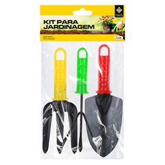 Kit jardinagem 3pcs cabo plastico            cx:00100