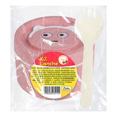 Lancheira plast inf c/colher 12,5x8,4cm          cx:024