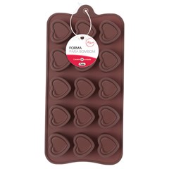 Forma de silicone p/bombom 21x10cm    cx:00120