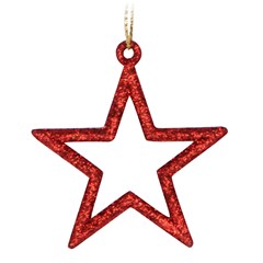 Estrela vazada 5cm c/6pcs