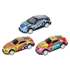 Carro racing metal 3 pecas roda livre        cx:00120