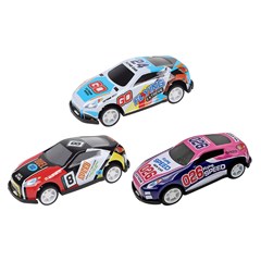 Carro racing metal 3 pecas roda livre        cx:00120