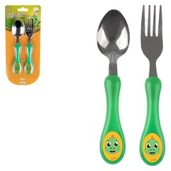 Kit talher inox inf dinossauro 2pcs          cx:144