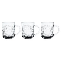 Caneca vidro kratos 220ml 3pcs      cx:016