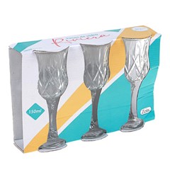 Taca vidro riviera 150ml 3pcs                cx:008