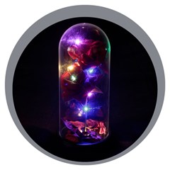 Rosas na cupula c/led 19,5x9cm