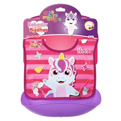 Babador c/pega migalhas unicornio