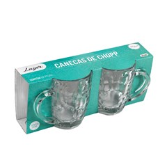 Caneca vidro chopp 330ml 2pcs
