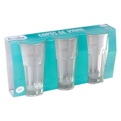 Copo vidro bourbon 300ml 3pcs