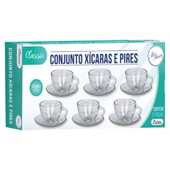 Cj xicara classic c/pires 230ml 6pcs