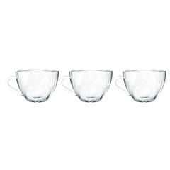 Xicara vidro classic 230ml 3pcs