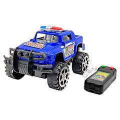 Carro c/r 3 funcoes road police c/fio 17cm