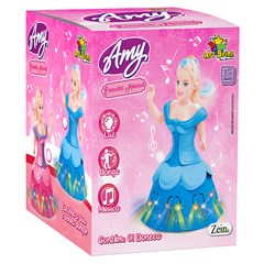 Boneca amy dancarina c/som e luz 18cm        cx:024
