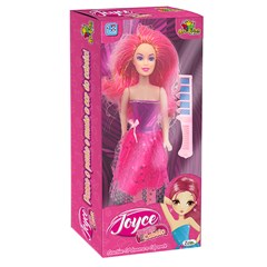 Boneca joyce pinta cabelo 29cm               cx:00012