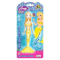 Boneca amy sereia c/peixe 18cm               cx:096
