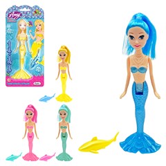 Boneca amy sereia c/peixe 18cm               cx:096
