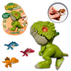 Dinossauro mini articulado sort 8x4cm        cx:048