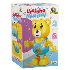 Urso dancarino c/som e luz 20cm              cx:012