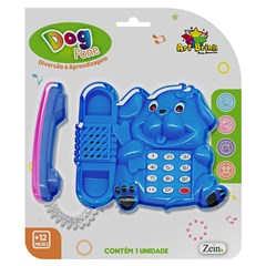 Telefone dog c/som e luz 18cm cx: 012
