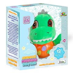 Dino pelucia c/som e luz 22cm                cx:006