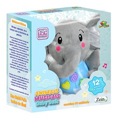Elefante pelucia c/som e luz 23cm            cx:006