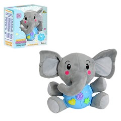 Elefante pelucia c/som e luz 23cm            cx:006