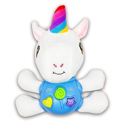 Unicornio pelucia c/som e luz 22cm           cx:006