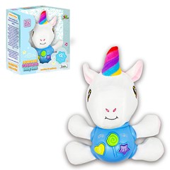 Unicornio pelucia c/som e luz 22cm           cx:006