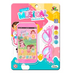 Celular musical com oculos 13cm              cx:048