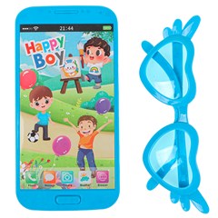Celular musical com oculos 13cm              cx:048