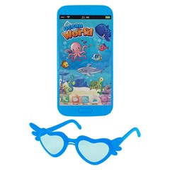 Celular musical com oculos 13cm              cx:048
