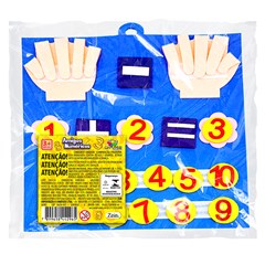 Placa de feltro contando numeros 30x30cm     cx:024