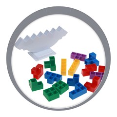 Jogo torre encaixe/equilibre 16pcs pequena  cx:048