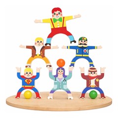 Jogo equilibra bonecos