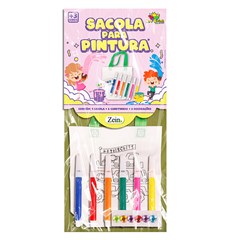 Sacola p/pintura com 6 canetinhas 22x24cm    cx:120