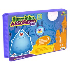 Kit escolar maleta c/13 pcs azul