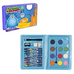Kit escolar maleta c/13 pcs azul