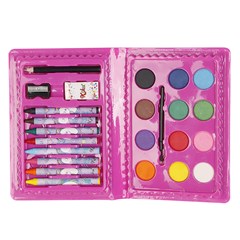 Kit escolar maleta c/13 pcs rosa