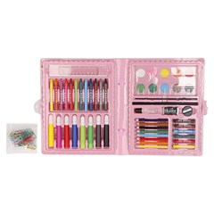 Kit escolar maleta c/60 pcs rosa             cx:00024