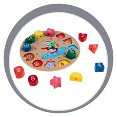 Relogio didatico com pecas geometricas sorti cx:060