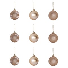 Bola tb hohoho 5cm 9pcs champanhe                cx:036