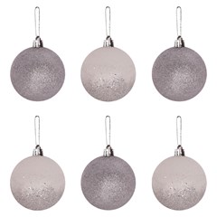 Bola tb blinblin 6cm 6pcs prata              cx:036